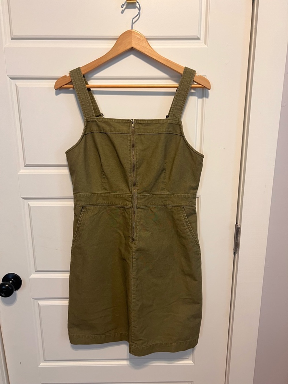 J. Crew Olive Utility Pinafore